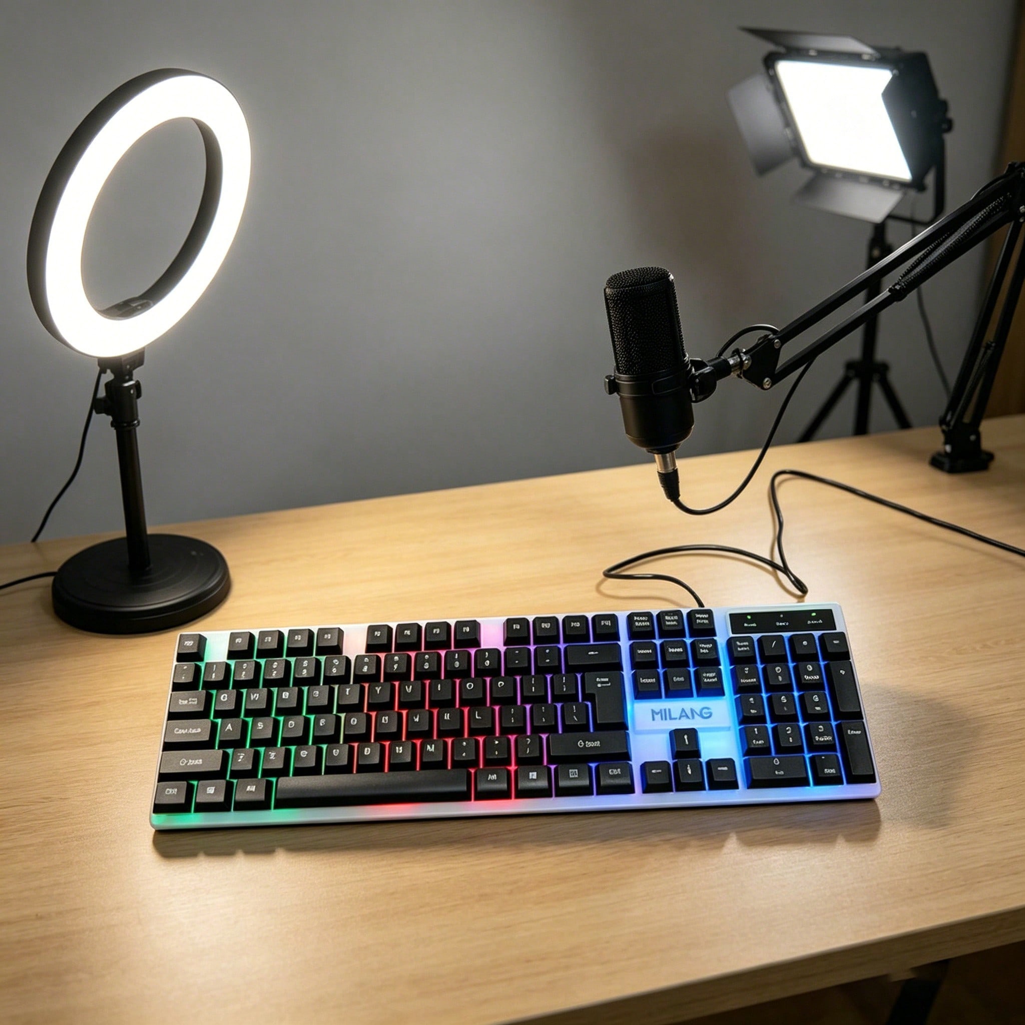 Laptop Accessories Combo Set - 1pcsRGB Set Keyboard dan Mouse Gaming