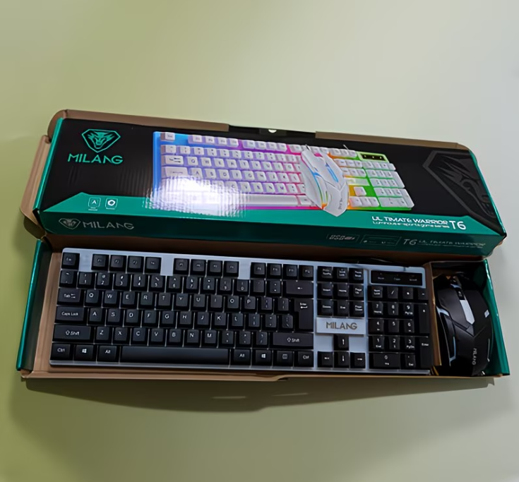 1pcsRGB Set Keyboard dan Mouse - Laptop Accessories Combo Set ulasan dan harga