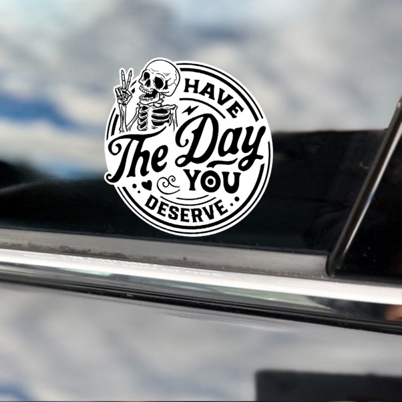 Stiker Vinyl Tahan Air Tengkor - Laptop Accessories To Have ulasan dan harga