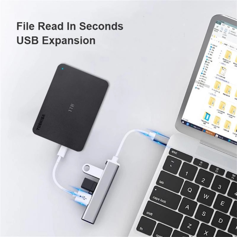 4-In-1 Type-C Extender Hub 4 P - Laptop Accessories Productivity ulasan dan harga