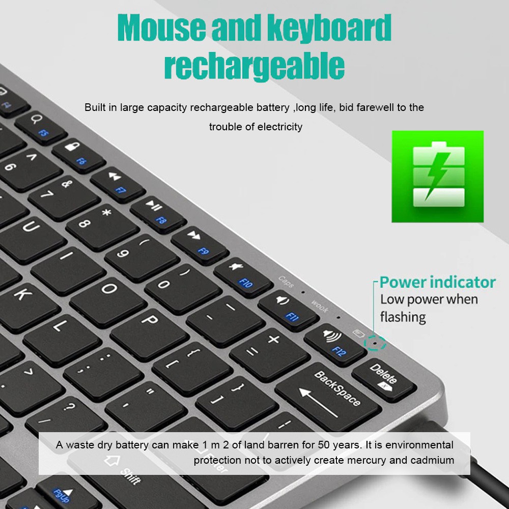 Set Mouse Keyboard Nirkabel 2. - Laptop Accessories Combo Set ulasan dan harga