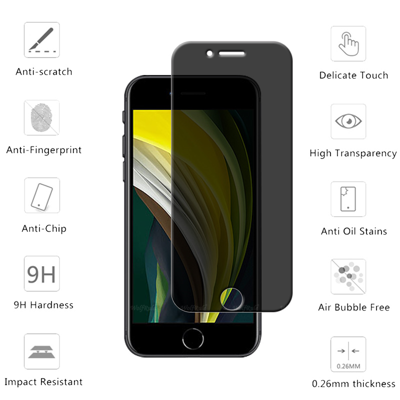 1-4 buah untuk iPhone SE 2022  - Privacy Screen Filter ulasan dan harga