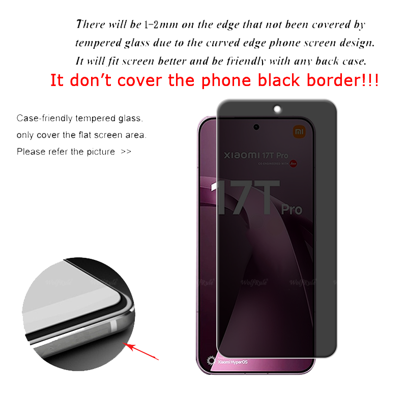 4/3/2/1 Buah untuk Xiaomi 17T  - Privacy Screen Filter ulasan dan harga