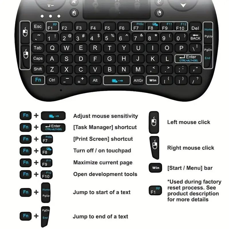 Keyboard Nirkabel Mini 2.4GHz  - Laptop External Accessories ulasan dan harga